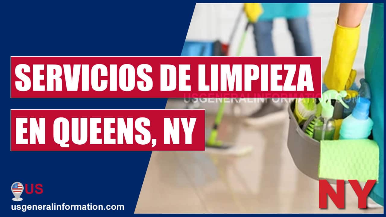 imagen de trabajadores de compañías de servicios de limpieza en queens, new york, en español